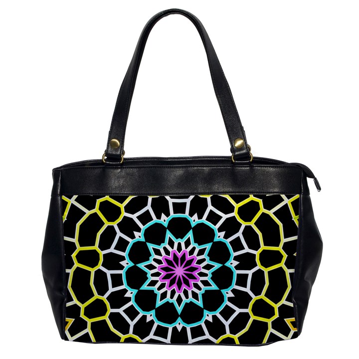 Colored Window Mandala Office Handbags