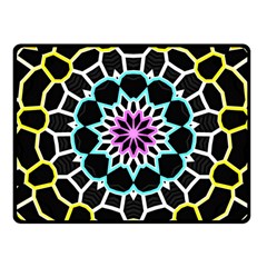 Colored Window Mandala Fleece Blanket (small) by designworld65