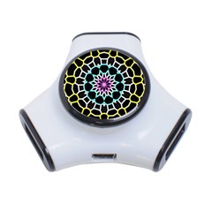 Colored Window Mandala 3-port Usb Hub by designworld65