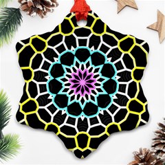 Colored Window Mandala Ornament (snowflake)