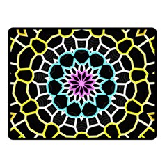 Colored Window Mandala Double Sided Fleece Blanket (small)  by designworld65