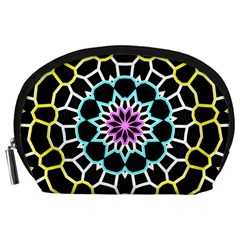 Colored Window Mandala Accessory Pouches (large)  by designworld65