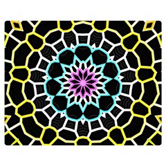 Colored Window Mandala Double Sided Flano Blanket (medium)  by designworld65