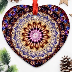 Dreamy Mandala Heart Ornament (two Sides) by designworld65