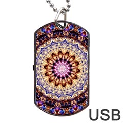 Dreamy Mandala Dog Tag Usb Flash (one Side) by designworld65