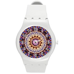 Dreamy Mandala Round Plastic Sport Watch (m)