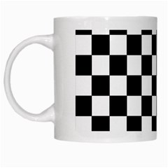 Dropout Purple Check White Mugs by designworld65