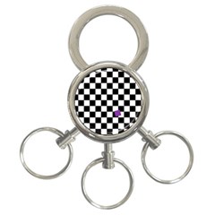 Dropout Purple Check 3-ring Key Chains by designworld65