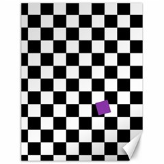 Dropout Purple Check Canvas 12  X 16  