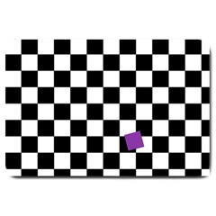 Dropout Purple Check Large Doormat  by designworld65