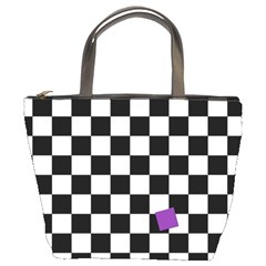 Dropout Purple Check Bucket Bags