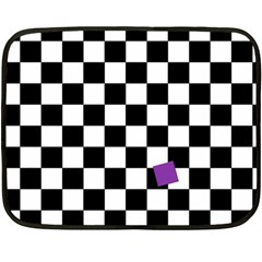 Dropout Purple Check Fleece Blanket (mini) by designworld65