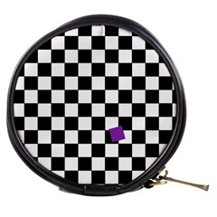 Dropout Purple Check Mini Makeup Bags by designworld65