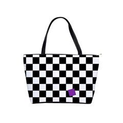 Dropout Purple Check Shoulder Handbags by designworld65