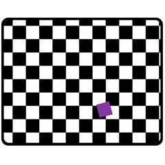 Dropout Purple Check Fleece Blanket (medium)  by designworld65