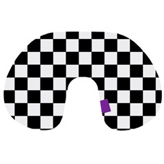 Dropout Purple Check Travel Neck Pillows