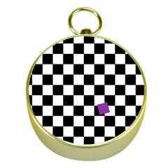 Dropout Purple Check Gold Compasses