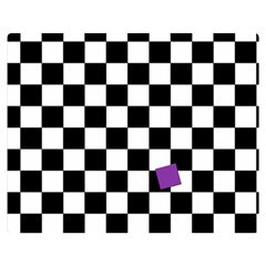 Dropout Purple Check Double Sided Flano Blanket (medium)  by designworld65