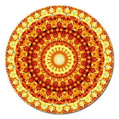 Powerful Love Mandala Magnet 5  (Round)