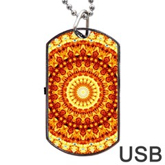 Powerful Love Mandala Dog Tag USB Flash (One Side)