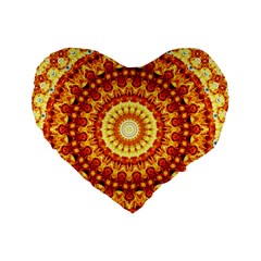 Powerful Love Mandala Standard 16  Premium Heart Shape Cushions by designworld65