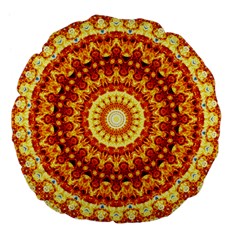 Powerful Love Mandala Large 18  Premium Flano Round Cushions