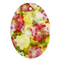 Flower Power Ornament (oval) by designworld65