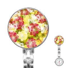 Flower Power Stainless Steel Nurses Watch