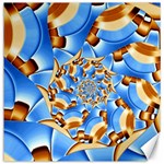 Gold Blue Bubbles Spiral Canvas 12  x 12   11.4 x11.56  Canvas - 1