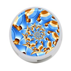 Gold Blue Bubbles Spiral 4-port Usb Hub (two Sides)  by designworld65