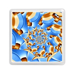 Gold Blue Bubbles Spiral Memory Card Reader (square)  by designworld65