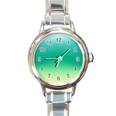 Sealife Green Gradient Round Italian Charm Watch by designworld65