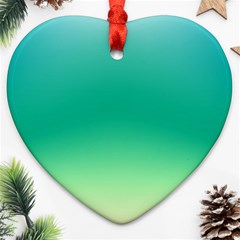 Sealife Green Gradient Ornament (heart) by designworld65