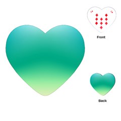 Sealife Green Gradient Playing Cards (heart) 