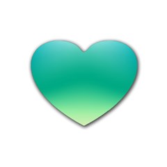 Sealife Green Gradient Heart Coaster (4 Pack)  by designworld65