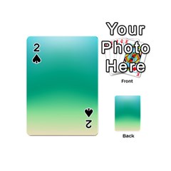 Sealife Green Gradient Playing Cards 54 (mini)  by designworld65