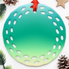 Sealife Green Gradient Ornament (round Filigree)