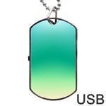 Sealife Green Gradient Dog Tag USB Flash (One Side) Front