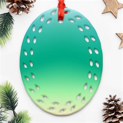 Sealife Green Gradient Ornament (oval Filigree)