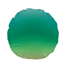 Sealife Green Gradient Standard 15  Premium Round Cushions