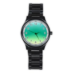 Sealife Green Gradient Stainless Steel Round Watch by designworld65