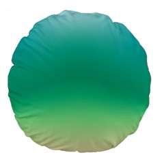 Sealife Green Gradient Large 18  Premium Flano Round Cushions