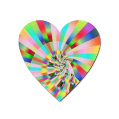 Irritation Funny Crazy Stripes Spiral Heart Magnet by designworld65