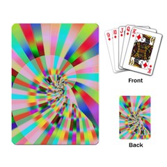 Irritation Funny Crazy Stripes Spiral Playing Card