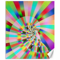 Irritation Funny Crazy Stripes Spiral Canvas 8  X 10  by designworld65