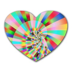 Irritation Funny Crazy Stripes Spiral Heart Mousepads