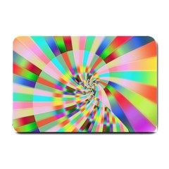 Irritation Funny Crazy Stripes Spiral Small Doormat  by designworld65