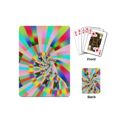 Irritation Funny Crazy Stripes Spiral Playing Cards (mini) 