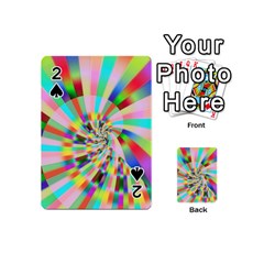 Irritation Funny Crazy Stripes Spiral Playing Cards 54 (mini)  by designworld65