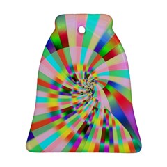 Irritation Funny Crazy Stripes Spiral Bell Ornament (two Sides) by designworld65